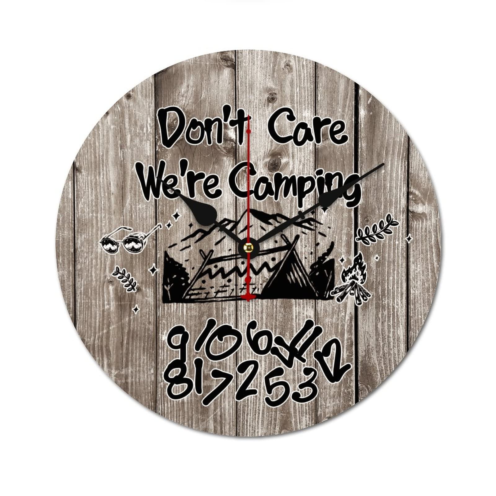 Horloge camping silencieuse déco pour salon et camping-car