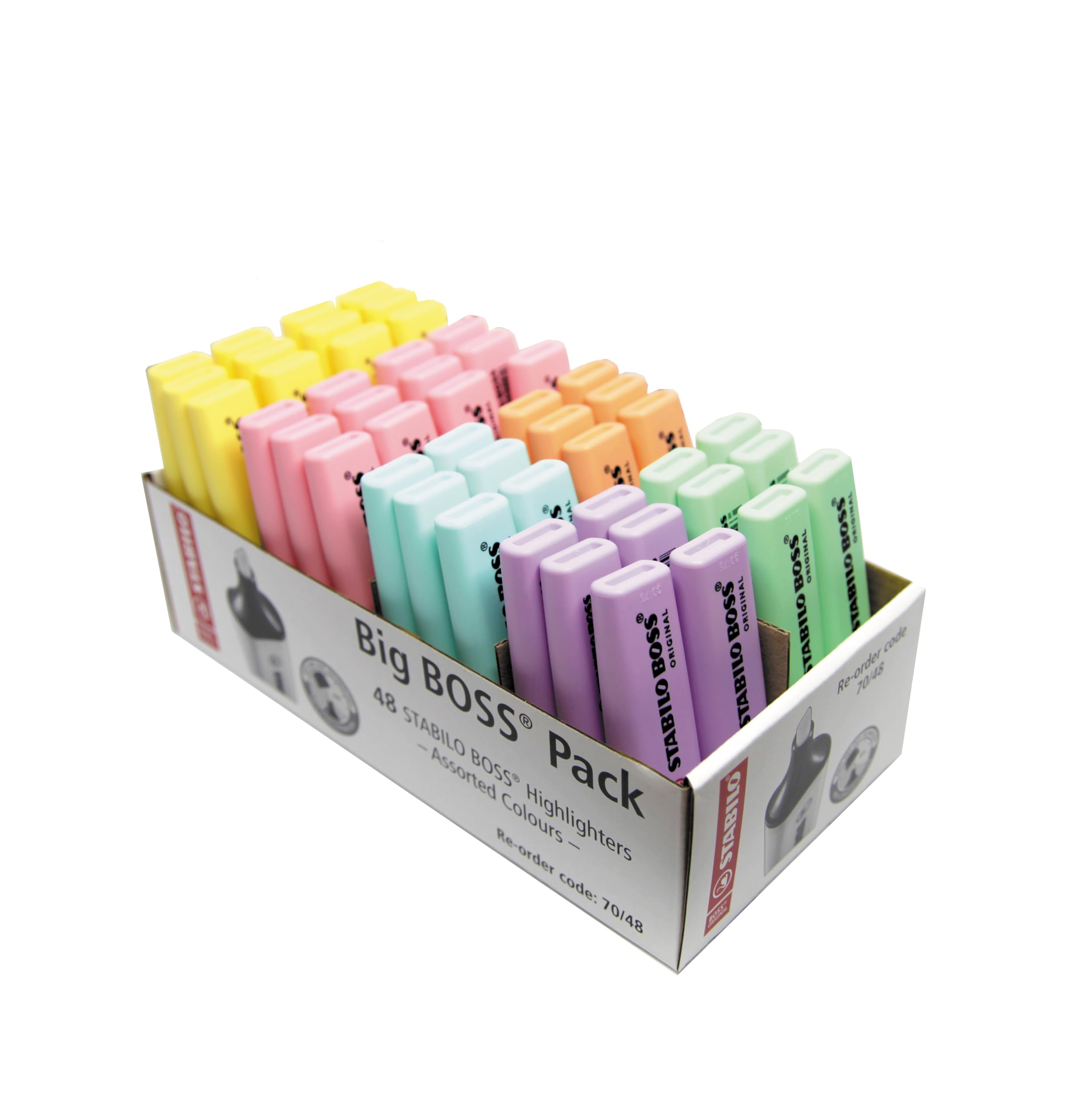 STABILO BOSS ORIGINAL pastelowy zakreślacz, 48 sztuk, w 6 pastelowych kolorach