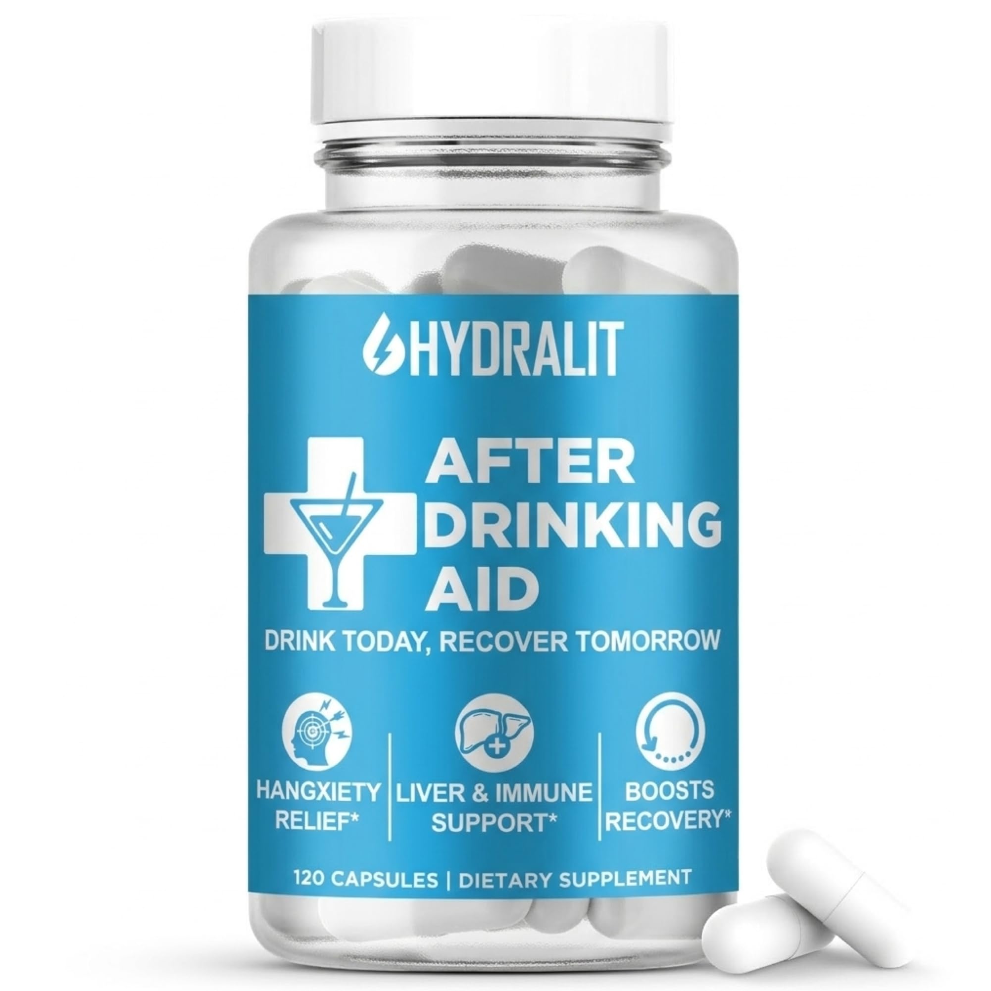 After Drinking Aid Supplement Pre Game Party Pills Electrolytes Hydration DHM Milk Thistle Weekend Recovery Vitamins Relief Formula Better Mornings Alcohol Liver Health Support 120 Capsules