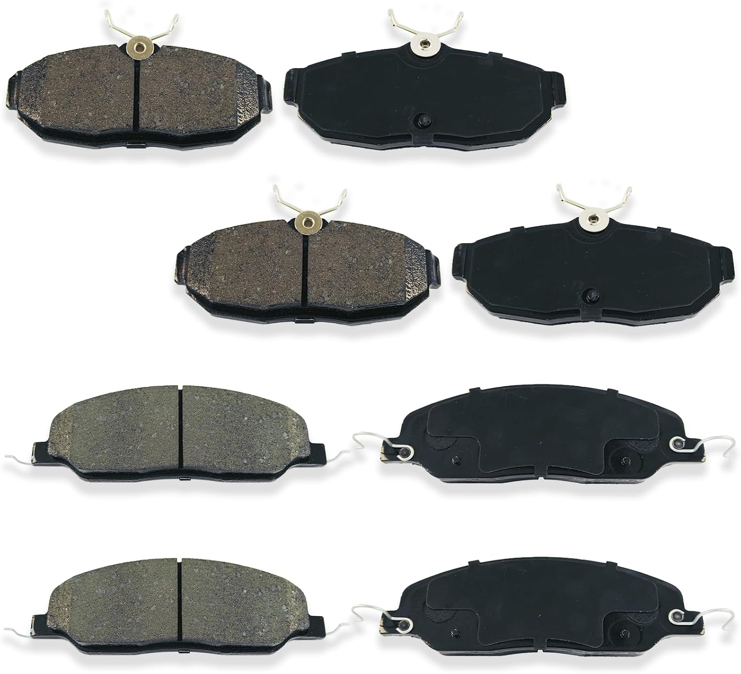 D1081 D1082 Front Rear Ceramic Brake Pads Set Fit For 2005-2010 Ford Mustang(8 pcs)