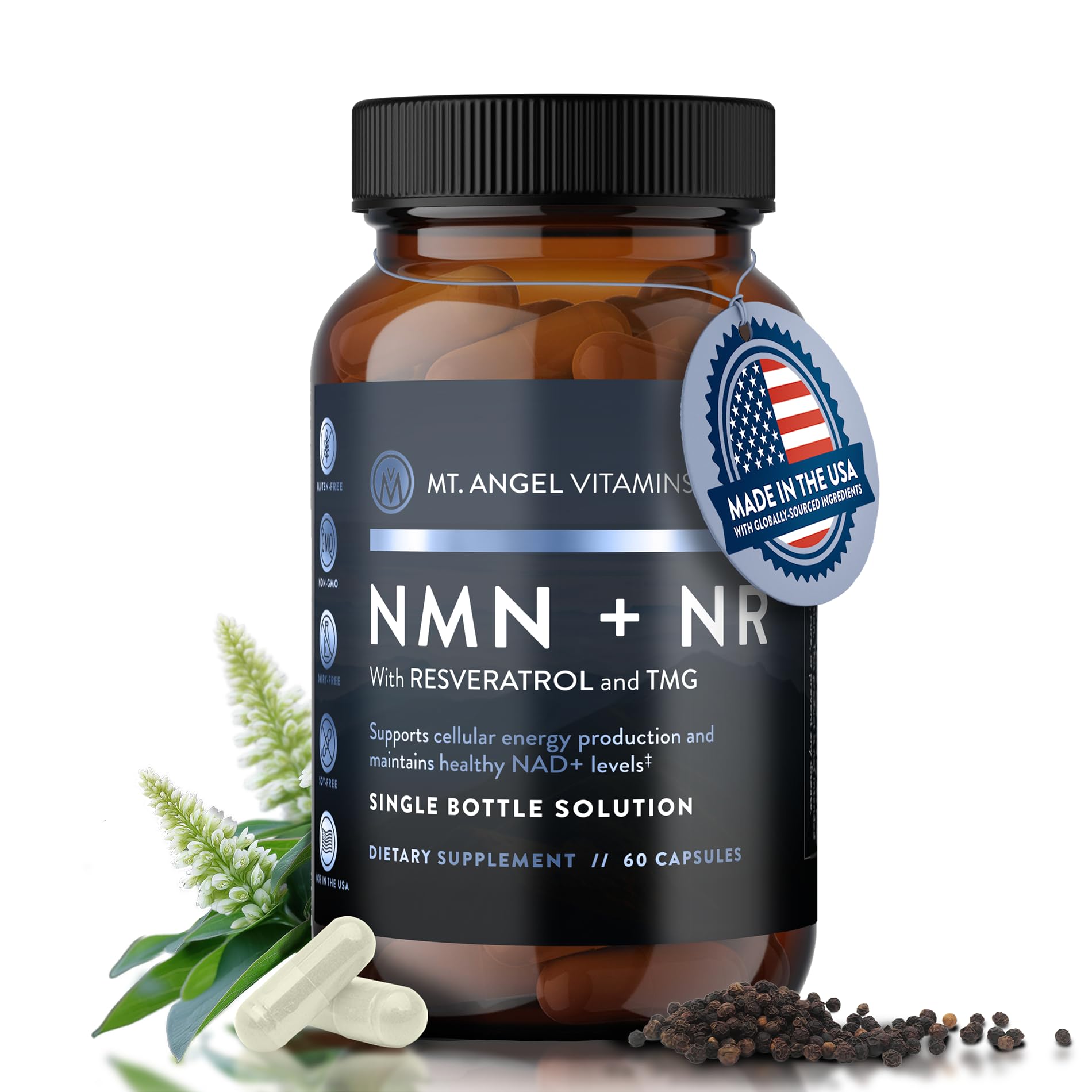 Amazon.com: Mt. Angel Vitamins NMN Supplement + NR with