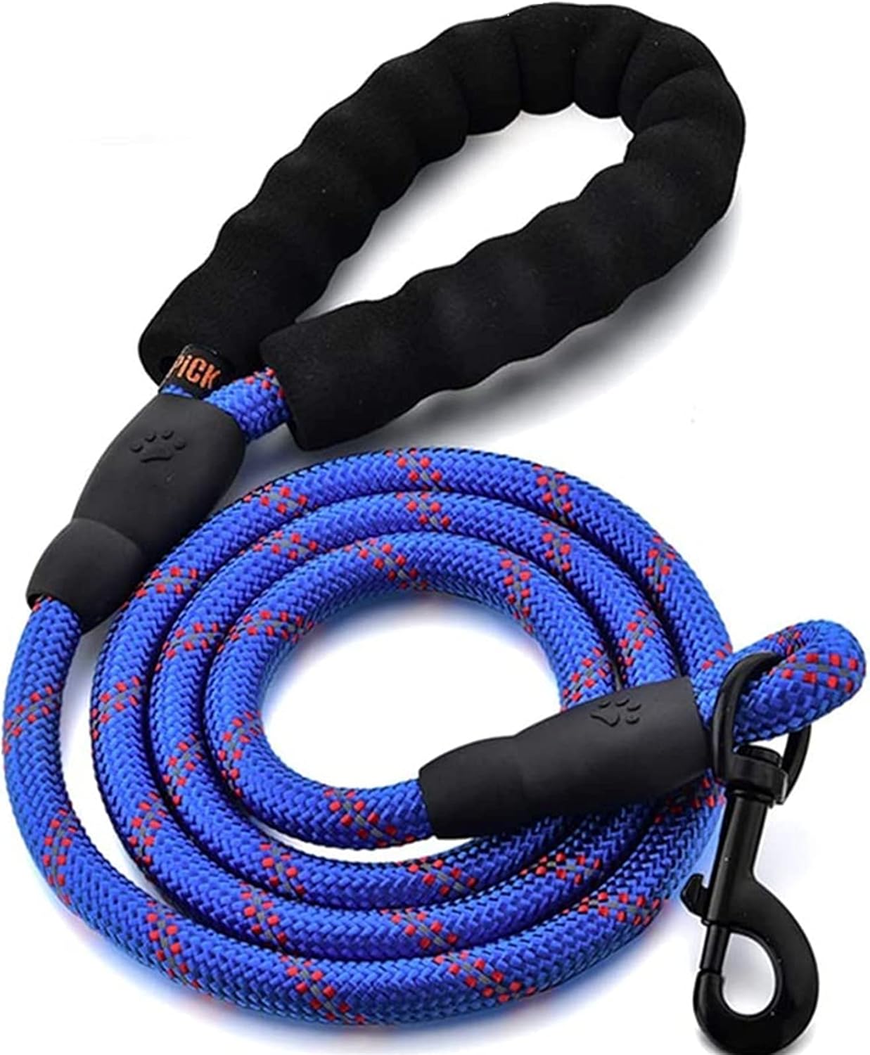 Rope Dog Lead with Soft Padded Handle, 5 FT Strong Reflective Dog Lead