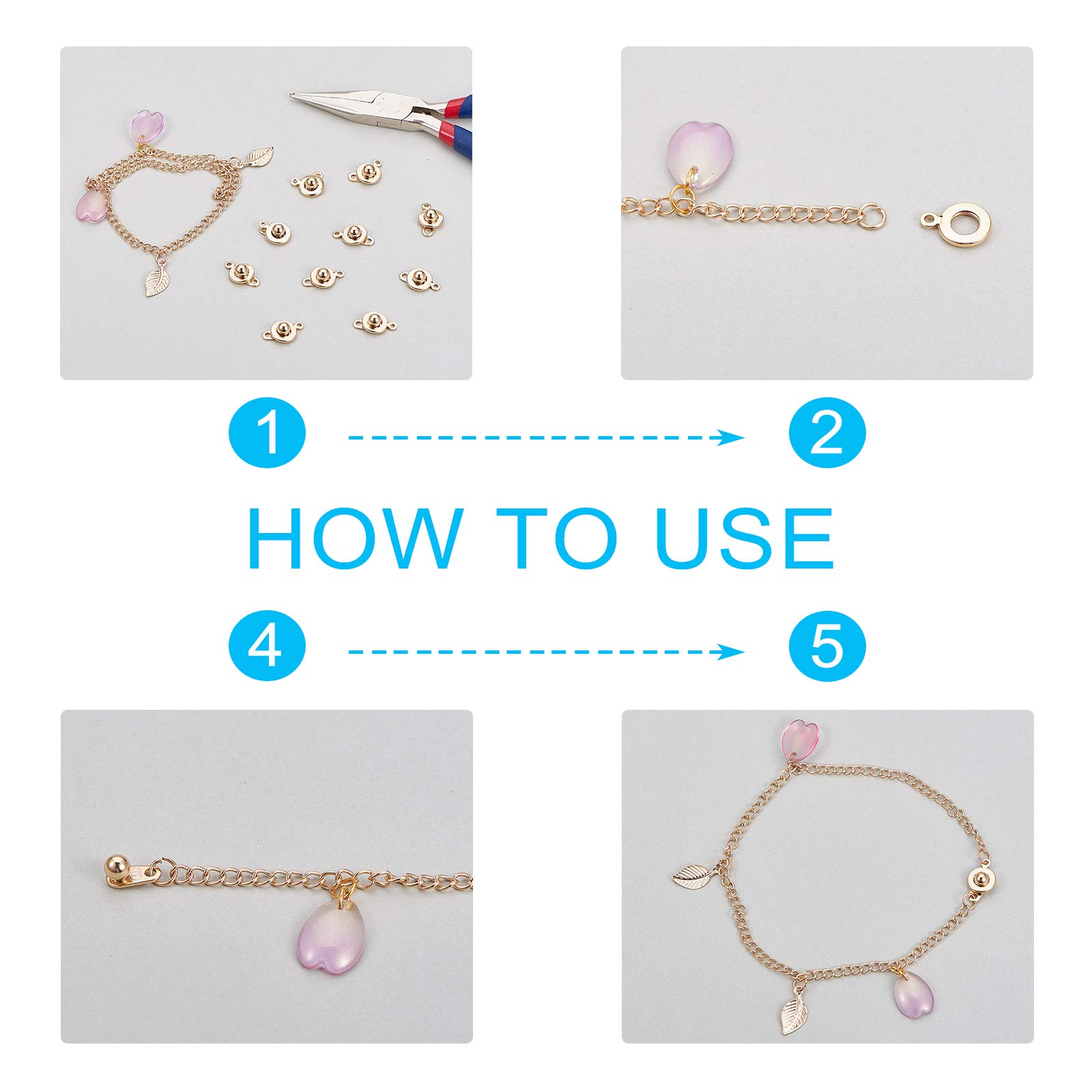 PH PandaHall 2 Colori Collane Con Fiale In Acrilico Per Liquidi In