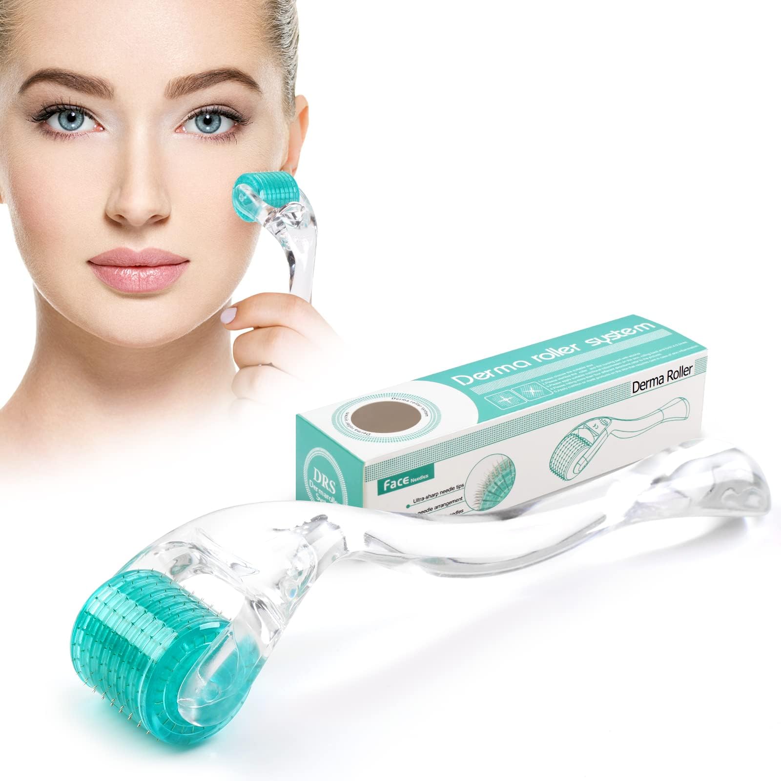 XtraBeauty Best Derma Roller 0.3mm Needles Master Micro Needle System Skin Anti-Ageing Acne Stretch Marks Cellulite Skin Reduce Hair loss (0.3 MM)