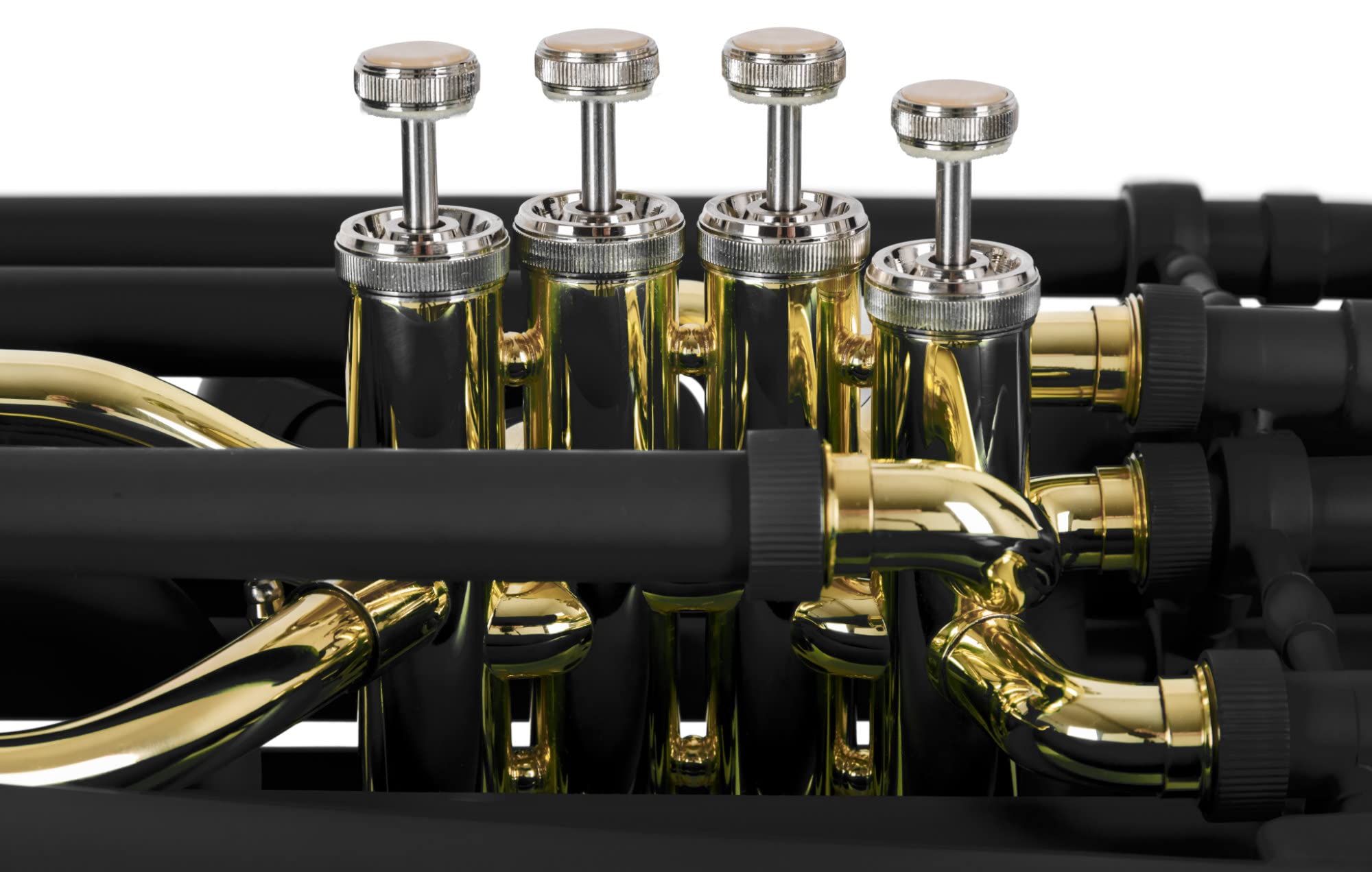 Classic Cantabile MardiBrass Tuba Bb en plastique - Extrêmement légère & très stable - Corps en ABS plastique - Soudure et mécanisme en laiton - avec housse et embouchure - Couleur : noir mat