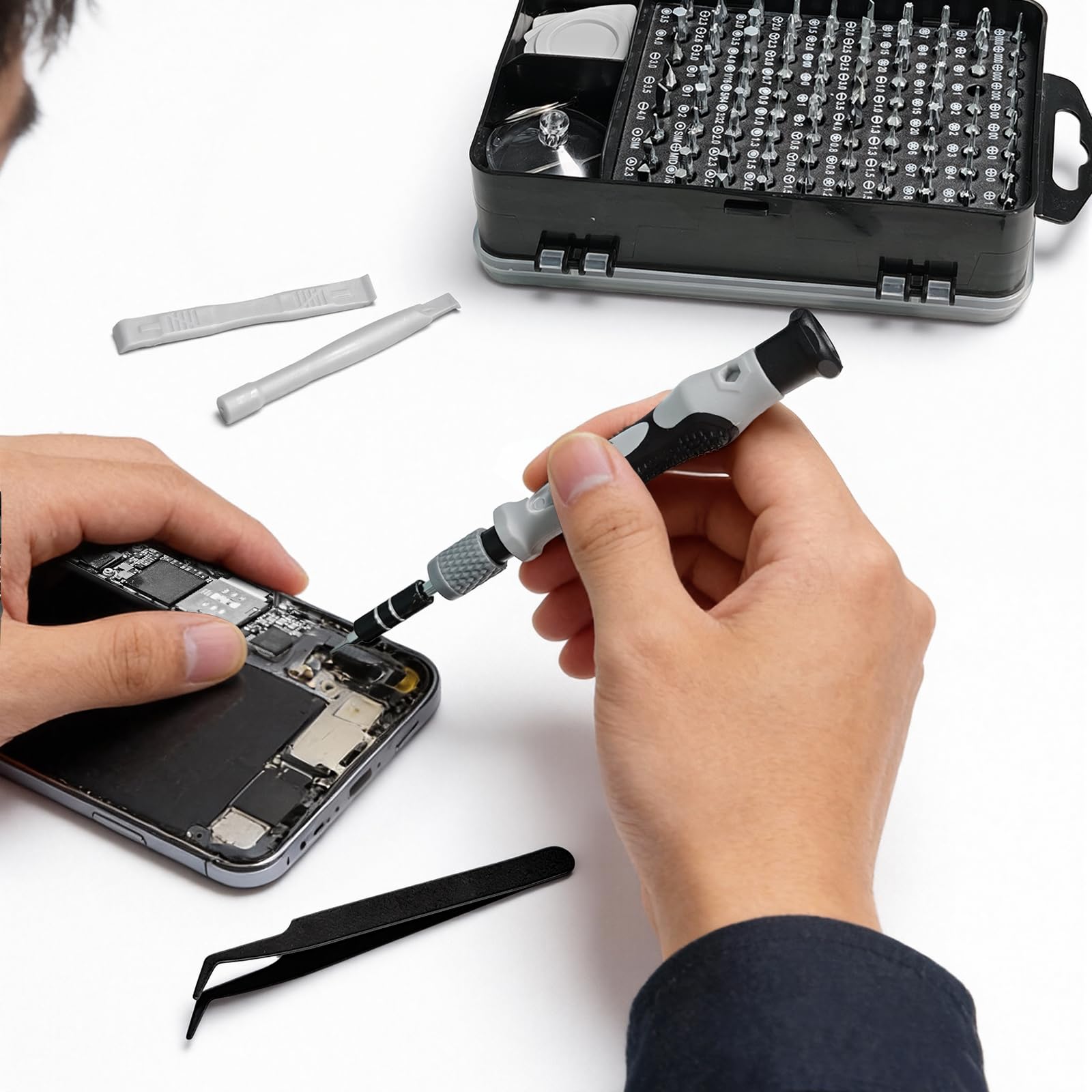 Precision Screwdriver Set, 115-in-1 Electronics Repair Tool Kit for Computer, Laptop, Phone, Watch, Game Console, Electronic,PC Repair Tool Kit — view 5