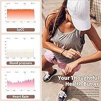 Vista 4 de Anillo inteligente para mujeres y hombres, rastreador de salud y fitness con monitor de frecuencia cardíaca, sueño, oxígeno en sangre, HRV, 128 Oro