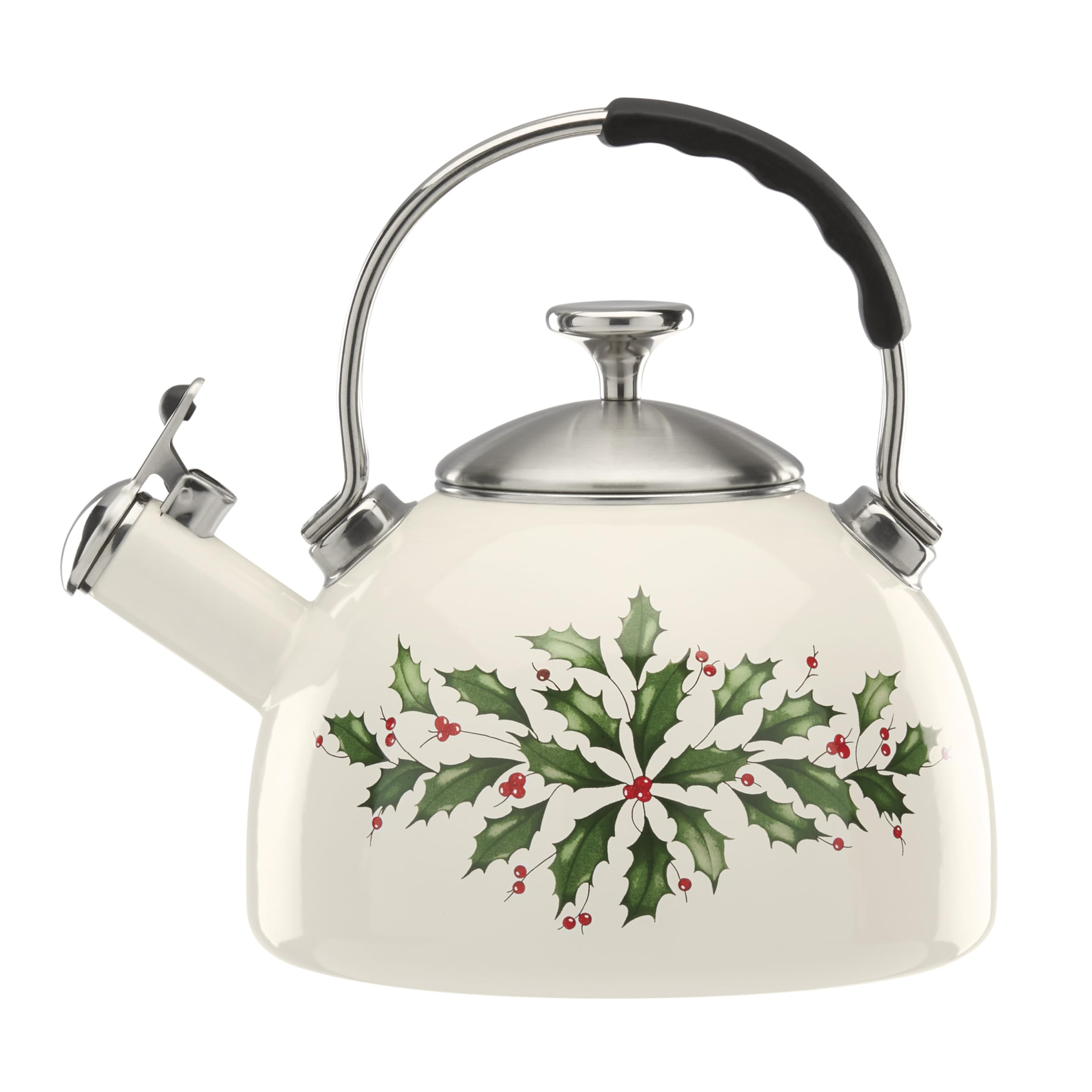 Lenox Holiday Tea Kettle, 2.90 LB, Red & Green