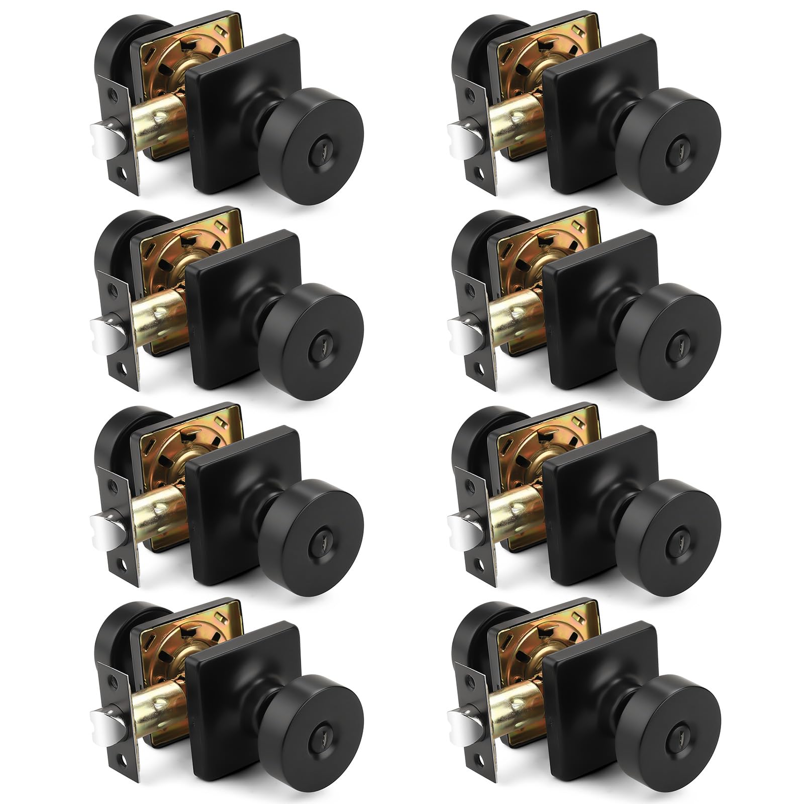 Matte Black Dummy Door Knobs - 2 Pack -10