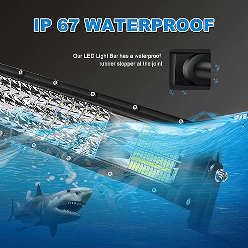 Miniatura 6 de Barra de luz LED curvada de 50 pulgadas, con triple fila, 684 W, haz combinado de luces todoterreno de 4 pulgadas, 60 W, luces antiniebla con