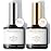 modelones Gel Nail Polish Top Base Coat, 2 PCS Clear High Glossy Long Lasting Soak Off Home Salon DIY Manicure Gift for Women