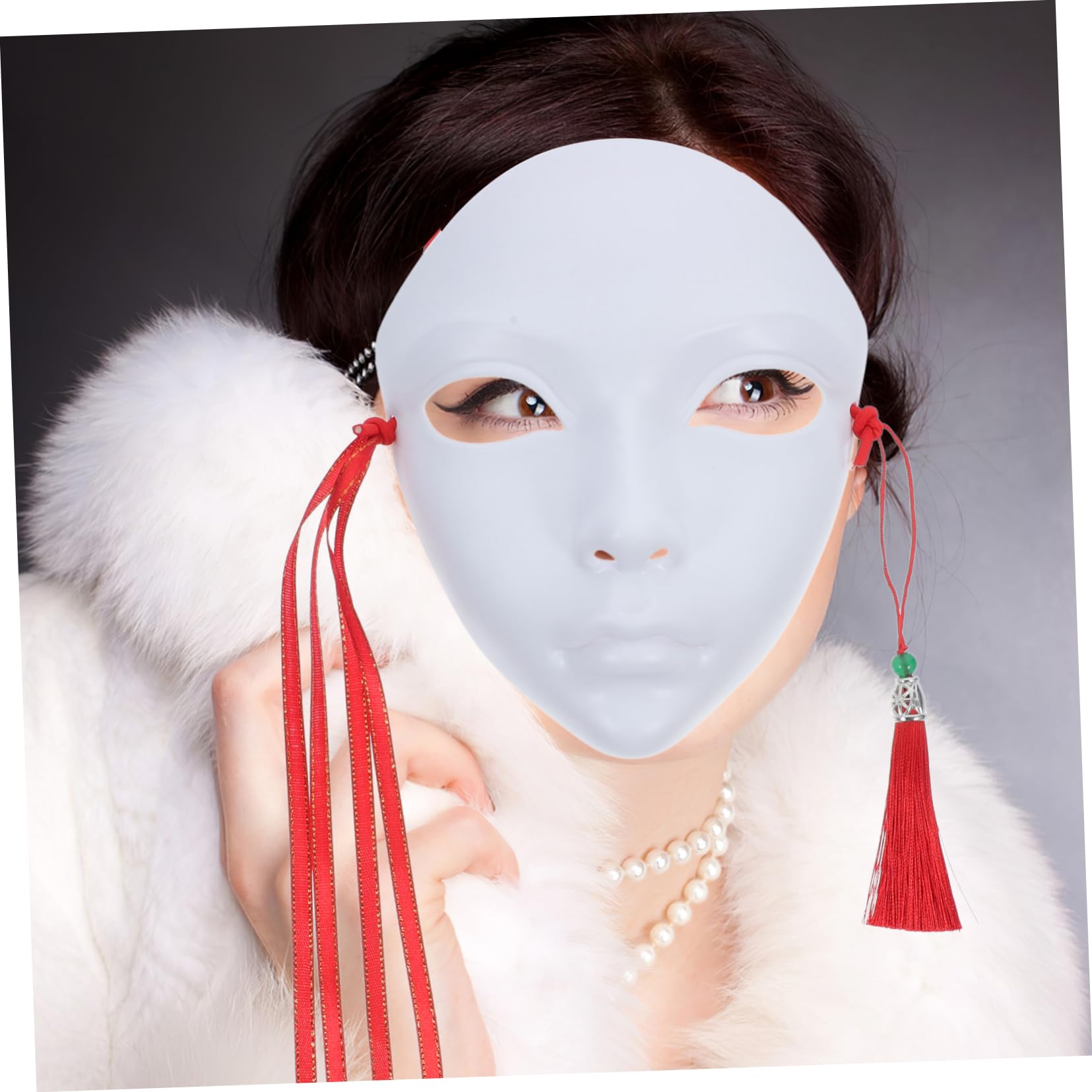ibasenice Maschera in stile cinese maschera non verniciata mascherata bianca per adulti costume maschera da colorare maschere da decorare maschera mascherata bianca maschera bianca pp