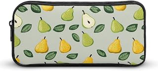 Pear Fruit Pattern Travel Cosmetic Bag Makeup Bag | Funny Toiletry Case Large Brushes Organizer for Toiletries Office Daily