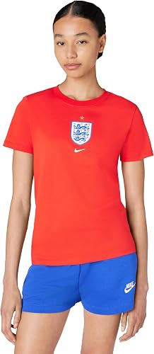 Nike Women's England Crest Tee, Challenge Red, Medium