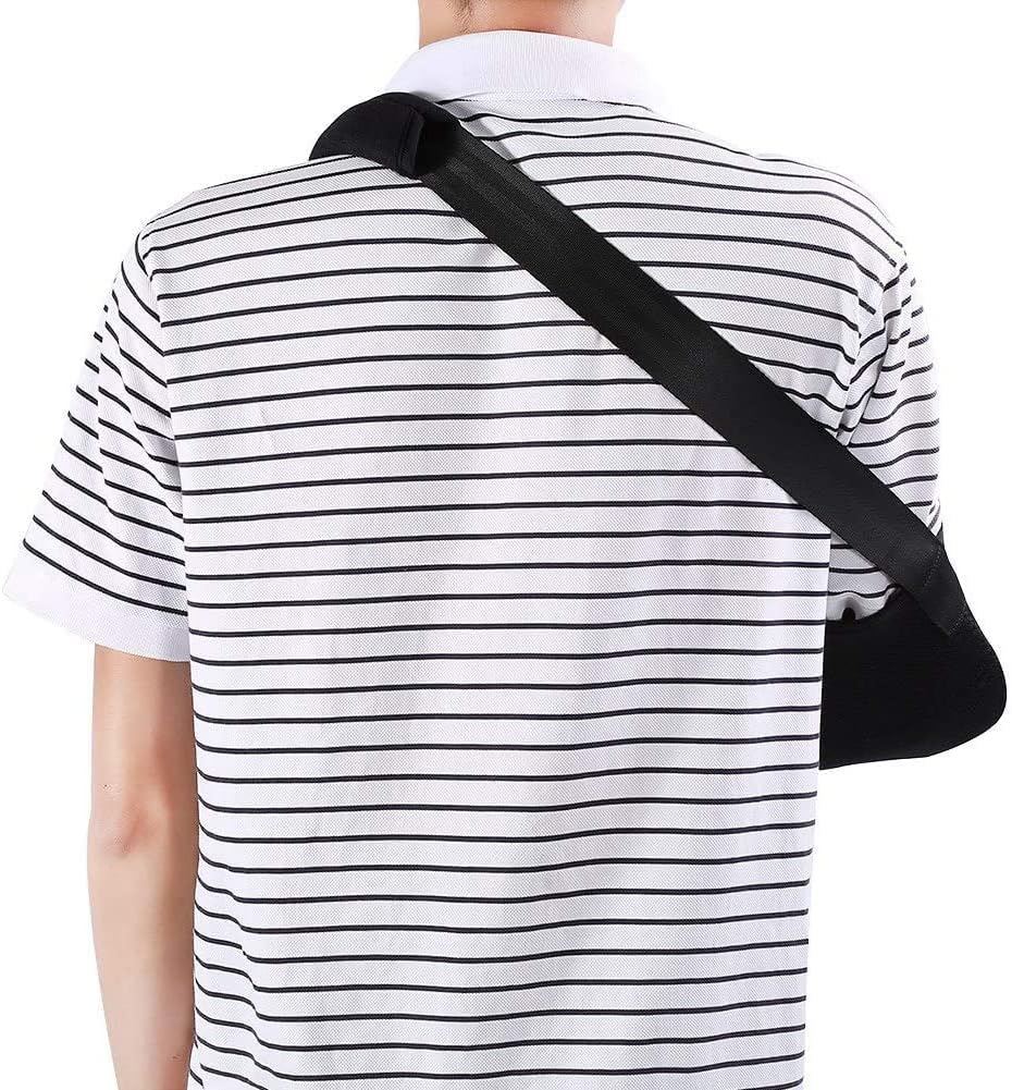 Shoulder Arm Sling Universal Shoulder Arm Sling,Portable Adjustable Shoulder Stabiliser Arm Elbow Support Strap for Adults Unisex Black