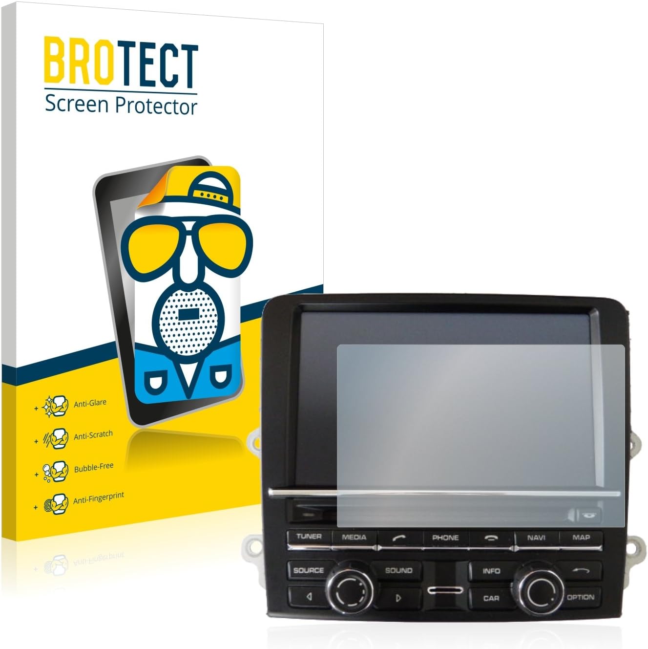 brotect Screen Protector Anti-Glare compatible with Porsche Carrera 991 2012 PCM 3.1 (2 Pack) Screen Protector Matte, Anti-Fingerprint Protection Film