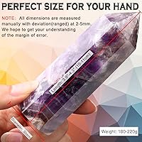 Vista 2 de CASMON Varitas de cristal curativo grandes de 3.9 a 4.3 pulgadas (3.9-4.3 in), piedra de torre de cristal natural de obelisco, 6 puntos de cristal