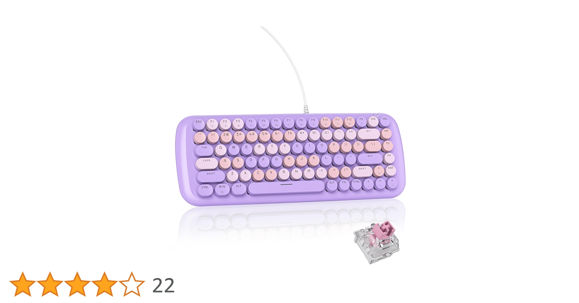 クリィミーマミ キーボード　パソコン Amazon | iRoboosta パープルクリーミーメカニカルゲーミング