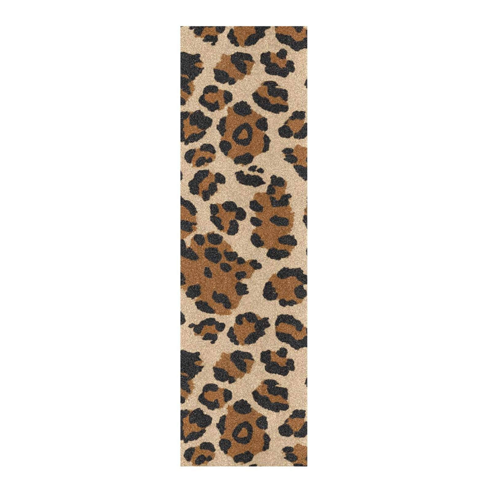 CEBUGI Leopard Print Skateboard Grip Tape 33x9in Waterproof Tear-Proof Longboard Grip Tape Bubble Free Non-Slip Scooter Grip Tape for Girls Boys