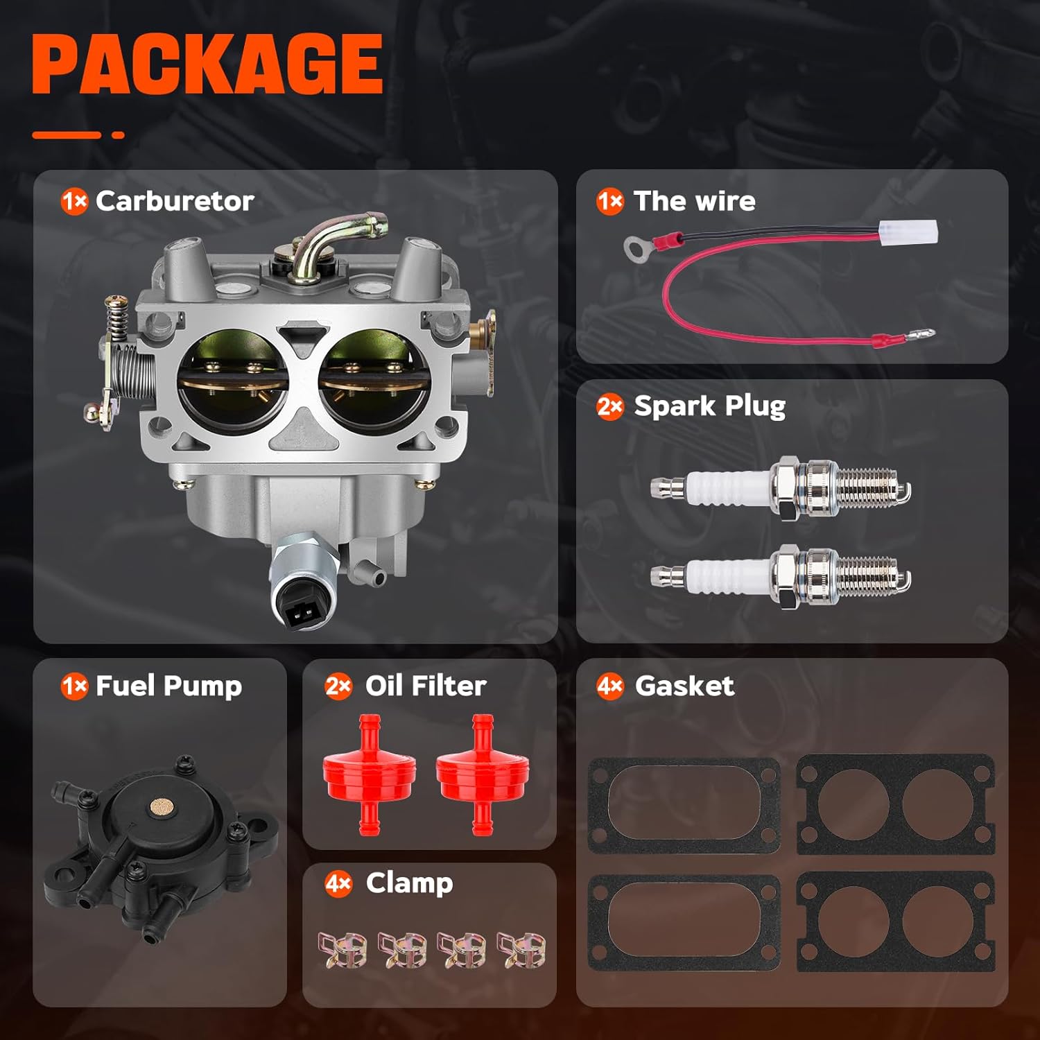 0E25480ESV Carburetor Kit Compatible with Generac GP15000 GP17500 GT760 GT990 GTH990 Replace for Generac Guardian 0G4612 0K1588 E0506 0E0506 E2548 0E2548 E25480SRV 0E25480SRV