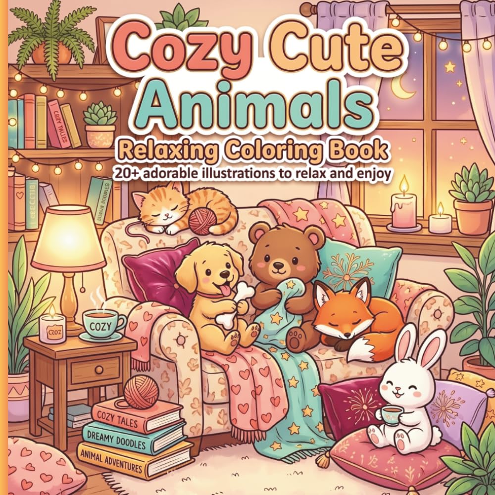 Cozy Little World of Animals: A Cozy Storybook Coloring Experience for Relaxation for All Ages