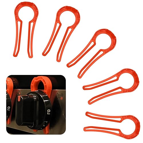 Miniatura 7 de Cerradura para pomo de estufa de gas, a prueba de bebés, para seguridad infantil (paquete de 5), color gris