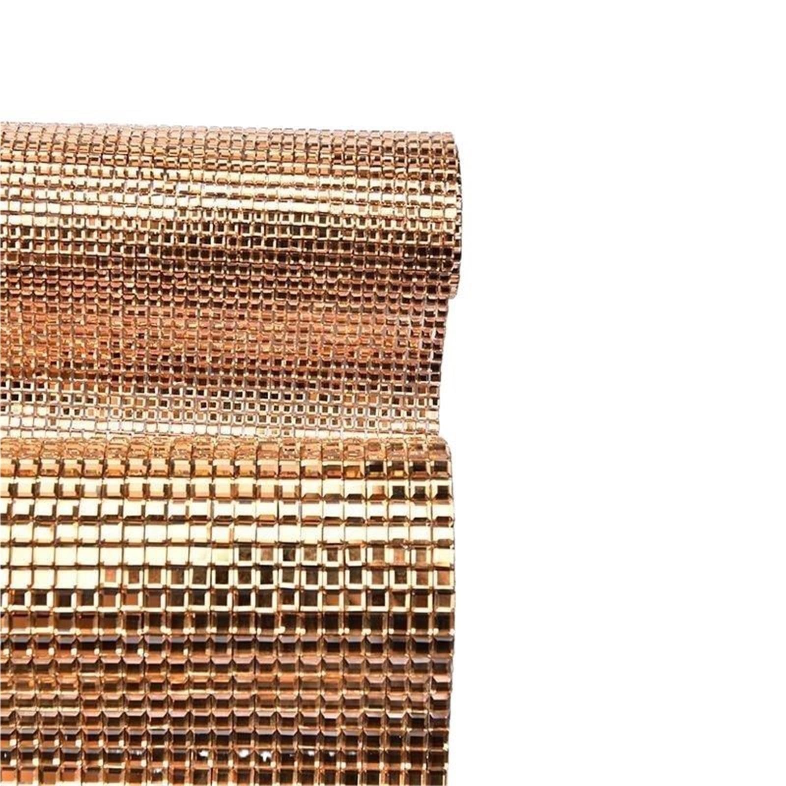 Strass Applique tyran or verre pierres carrées maille 24 * 40 cm feuille autocollant de voiture(3.0mm,24 X 40CM_SELF ADHESIVE)