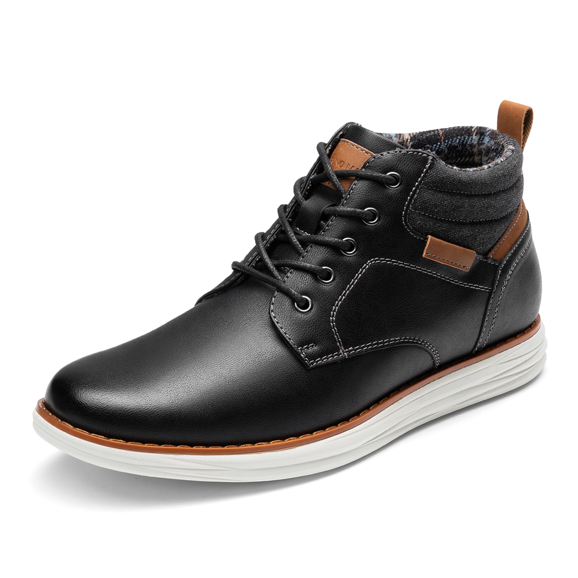Bruno Marc Men's Mid Top Chukka Sneaker Lace Up Dress Boot