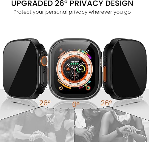 Vista 30 de Tensea Funda protectora de pantalla impermeable para Apple Watch (2 en 1) para Apple Watch, serie SE 6, 5, 4, 1.732 in, iWatch PC, película