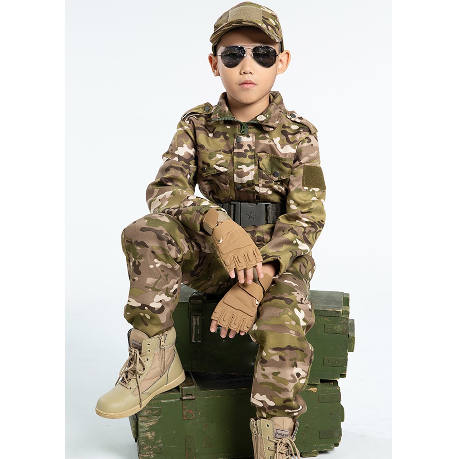Dziecięca odzież taktyczna moro, kurtka i spodnie, z podszewką polarową, airsoft, wojskowy, kamuflaż, zima, walka, polowanie, wędrówki, kemping, dla chłopców i dziewcząt