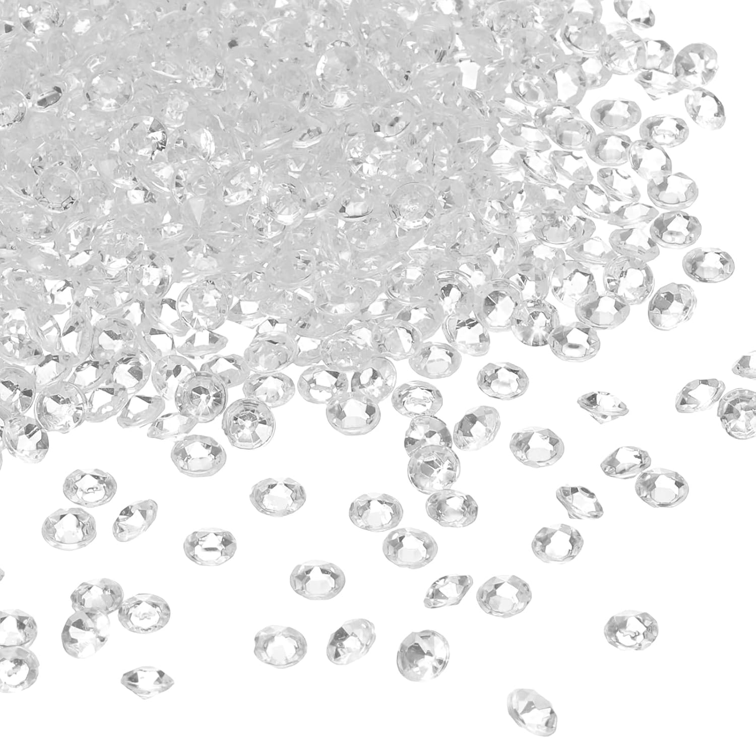 uxcell 5000Pcs Wedding Table Scatter Confetti Fake Crystals Acrylic Diamonds Rhinestones Vase Fillers Gems for Crafts, Party, Table Centerpiece Decor, Bridal Shower Party (White, 4.5mm)