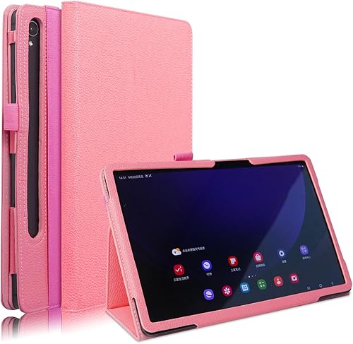 Xuanbeier Funda para Samsung Galaxy Tab S9 de 11 pulgadas 2023Tab S8 5G 11Tab S7 11 pulgadas, funda delgada de piel sintética ligera con correa de