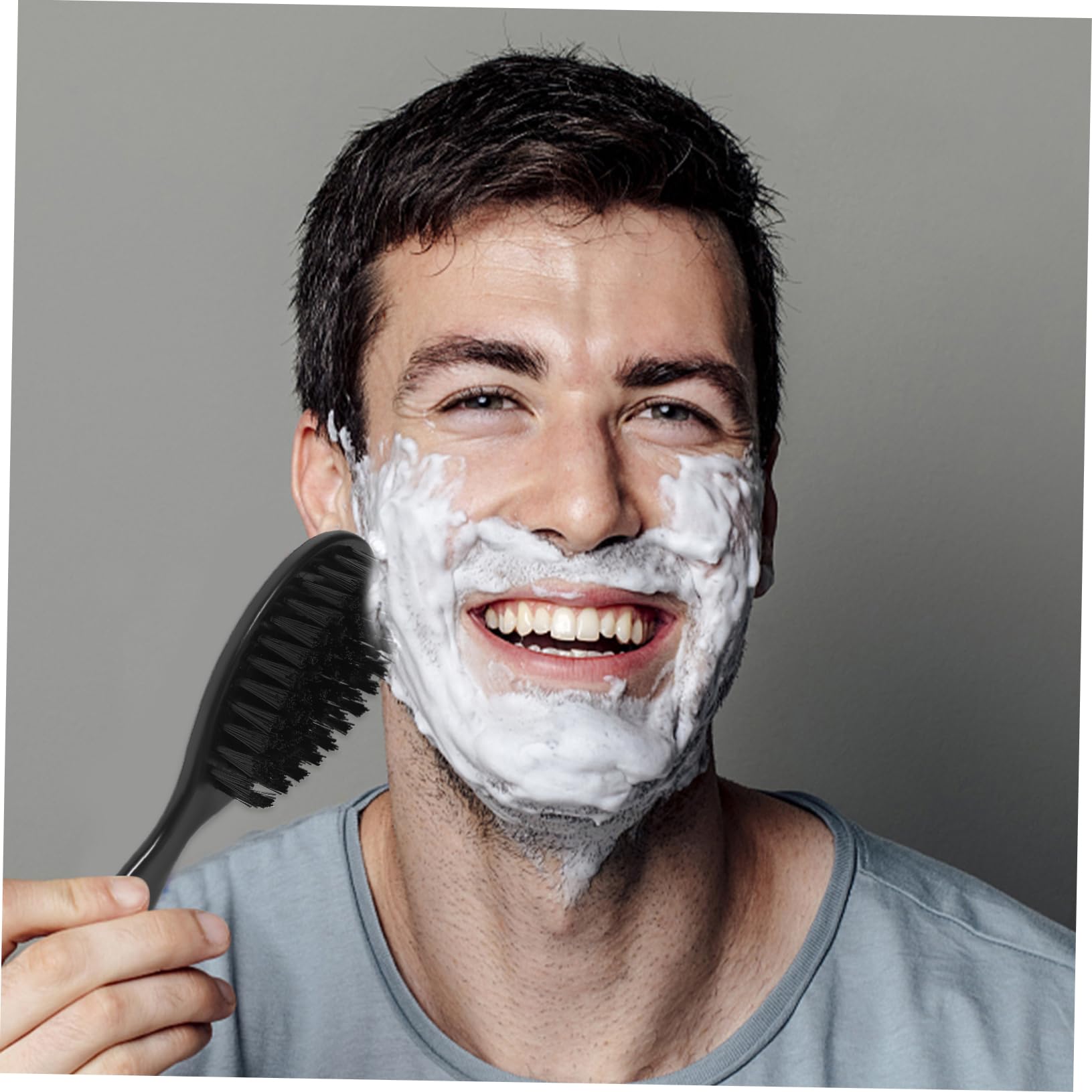 Healeved 16pezzi Spazzola Per Barba Da Uomo Da Pennello Per Della Barba Con Setole Morbide Utensile Portatile Per Grooming e Manutenzione