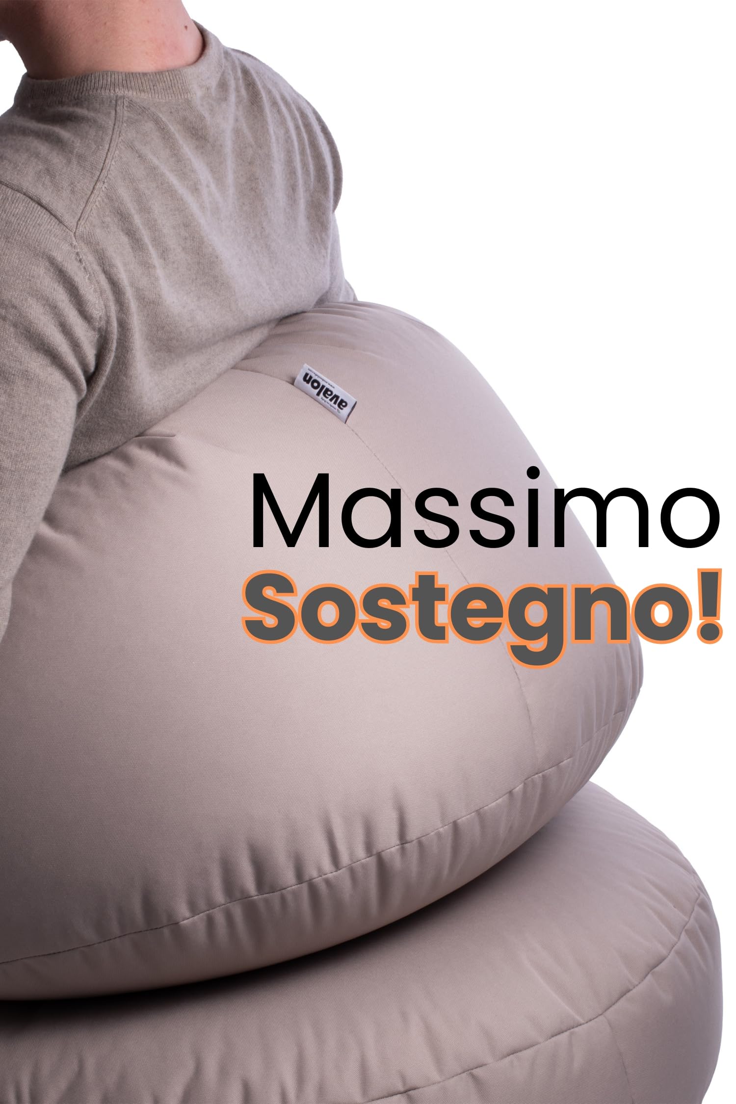 Avalon - Pouf Chaise Longue da Esterno Pieghevole Double Jive, Poltrona Sacco Letto Comodo e Impermeabile, Perfetto da Giardino, Arredo Piscina, Design Moderno, Made in Italy(75x180cm-Tortora)