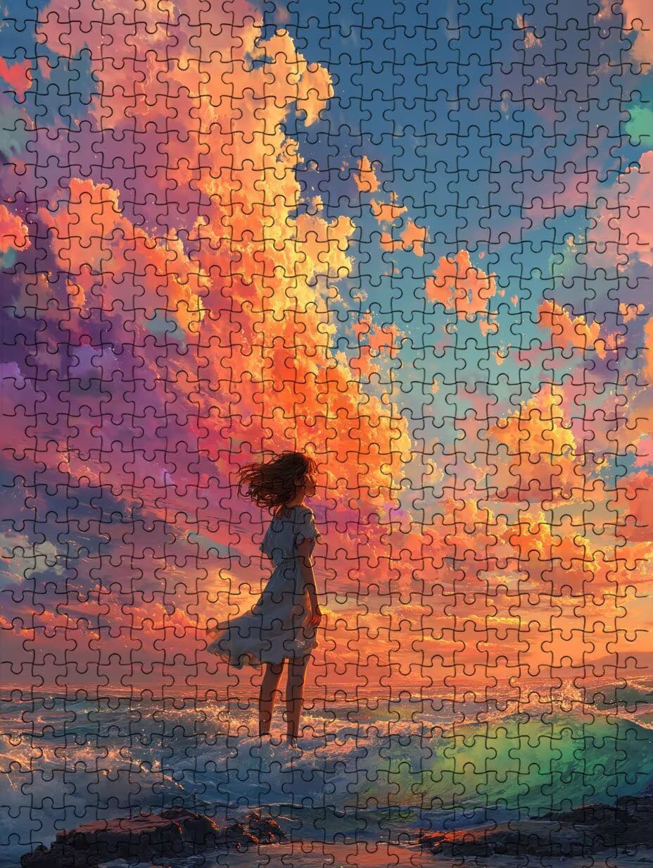 Puzzle 4000 Pezzi, Jigsaw Puzzle per Adulti, Donna Mare BLQSBGA6-367 | Puzzle Classici, Impossibile Difficile Sfidanti Puzzles, Puzzle Decorativo per La Famiglia, Come Regalo e Decorazione Pareti