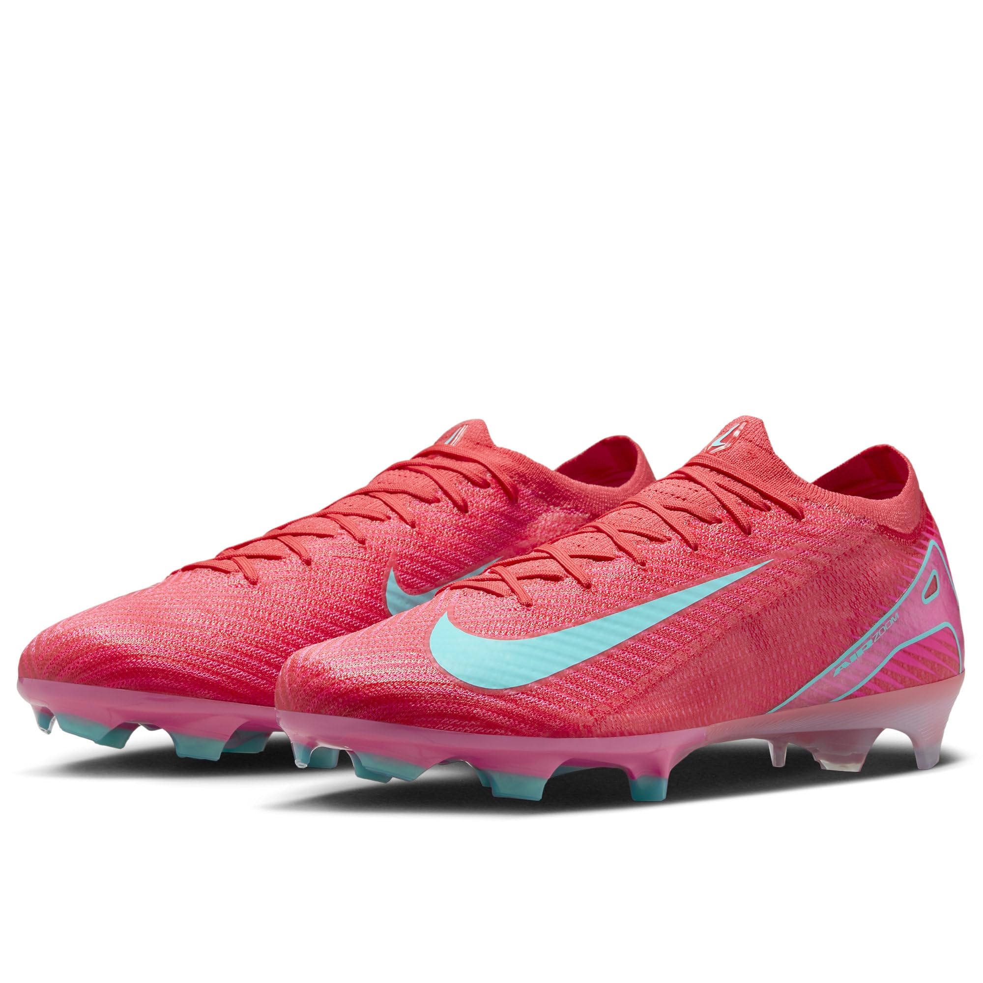 Nike Mercurial Vapor 16 Elite FG Low-Top Soccer Cleats (FQ1457-800, Ember Glow/Aurora Green) Size 12