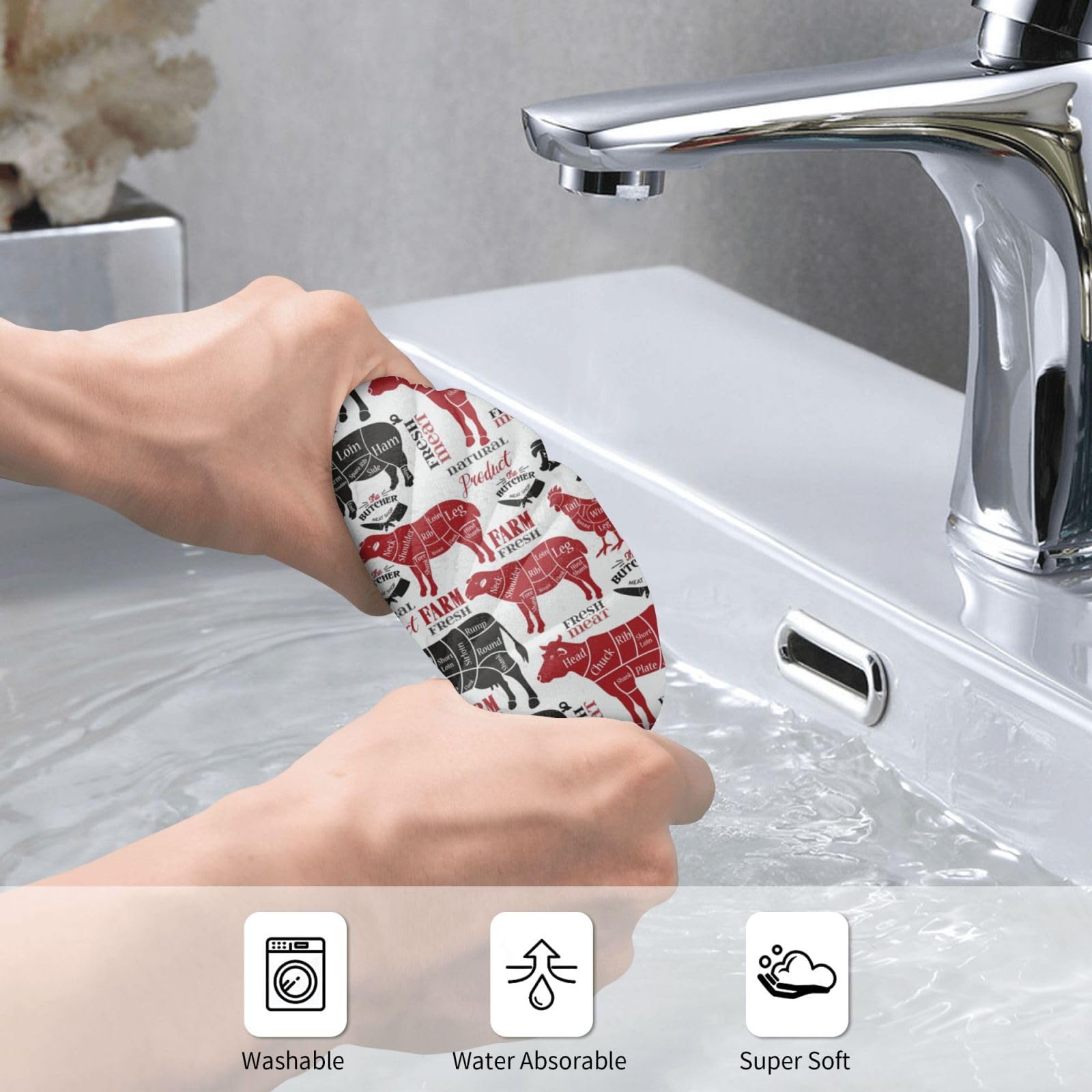 Serviette Microfibre 30x70 Cm - Douce, Absorbante, Pour Salle De Bain, Cuisine, Salle De Sport