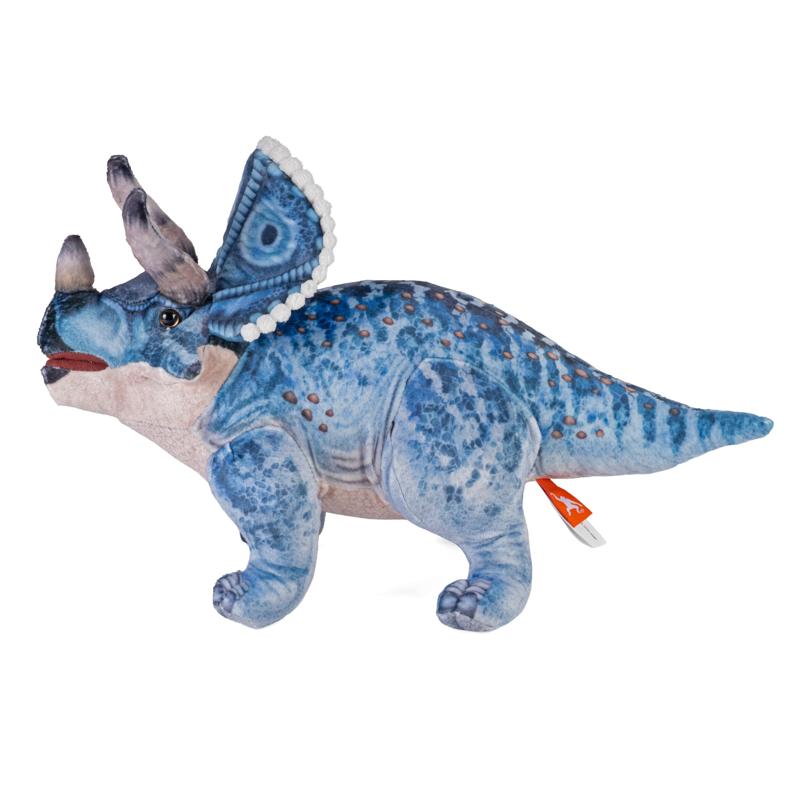 Wild Republic Artist Collection Dino Triceratops, Geschenk für Kinder, 38 cm, Plüschtier, Füllmaterial besteht aus versponnenen recycelten Wasserflaschen