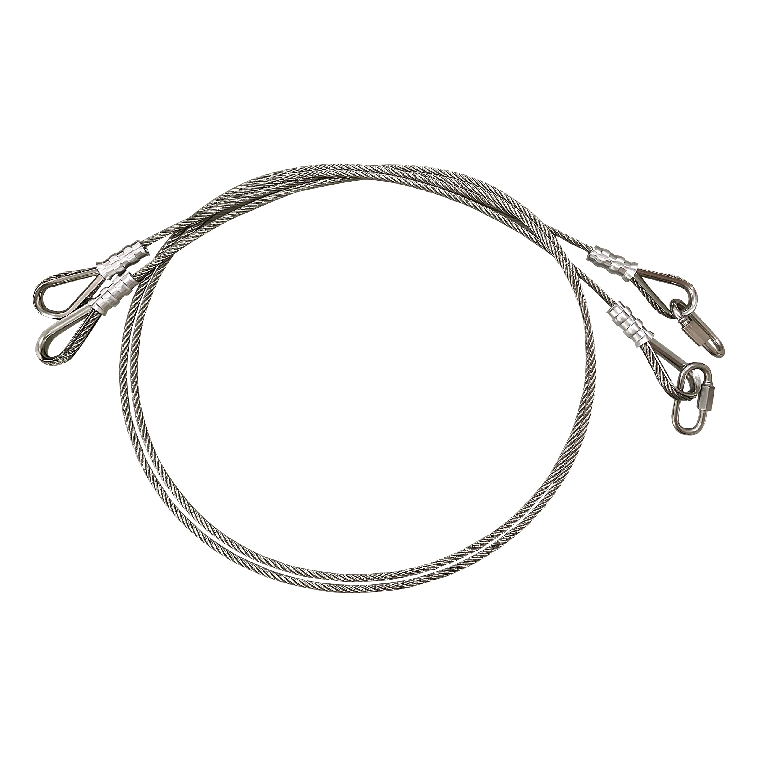 2x Replacement Cables 125542 – Silver Metal Cables With EZ Spring Clips