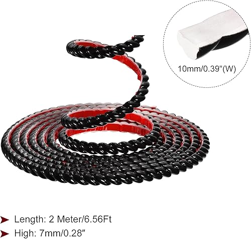 Miniatura 10 de uxcell Moldura flexible para pared, 0.6 x 7 pies, moldura para despegar y pegar, impermeable, para decoración del hogar en el gabinete, marco de