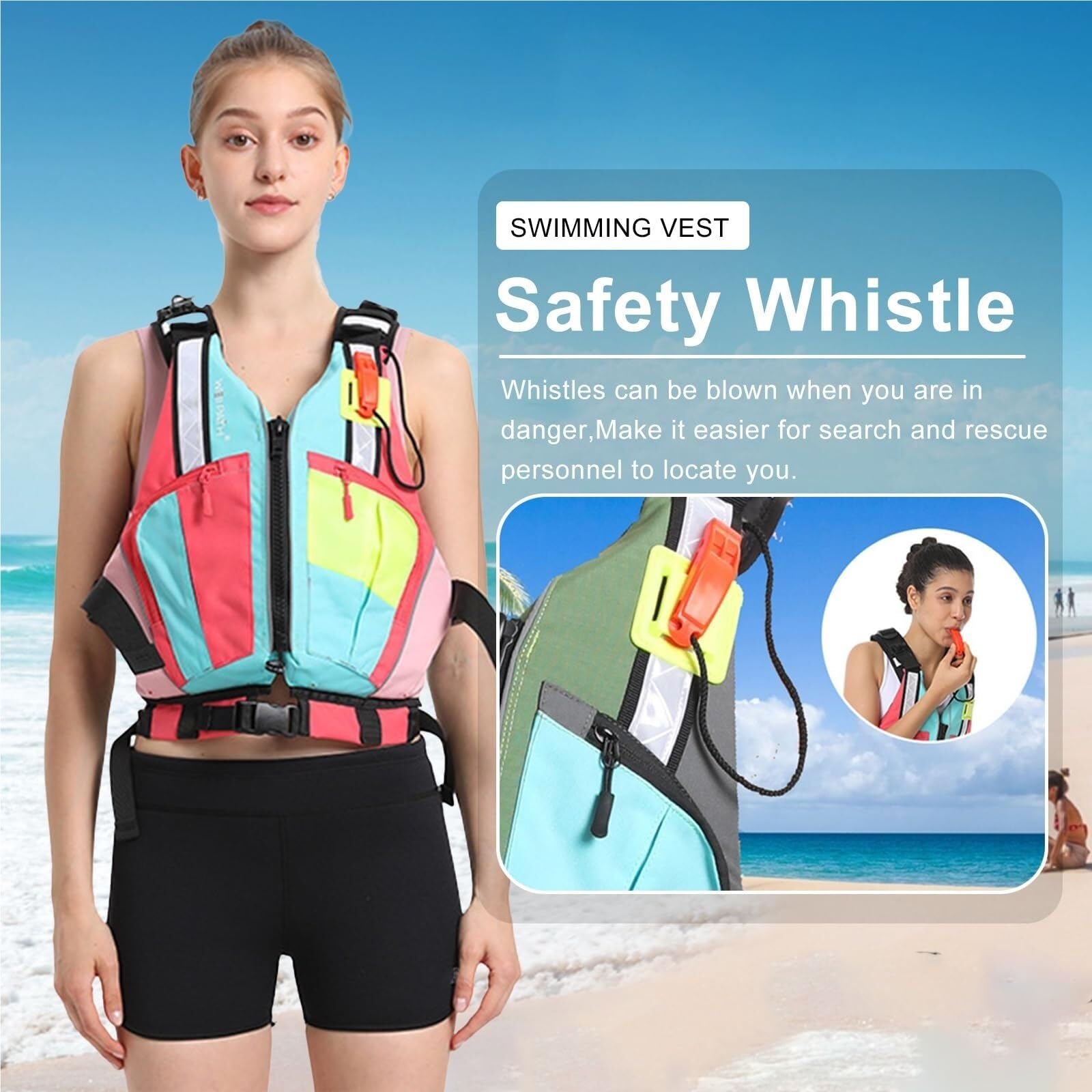 Surfjacke 100N mit Verstellbarem Blet for Kajakfahren und Surfen