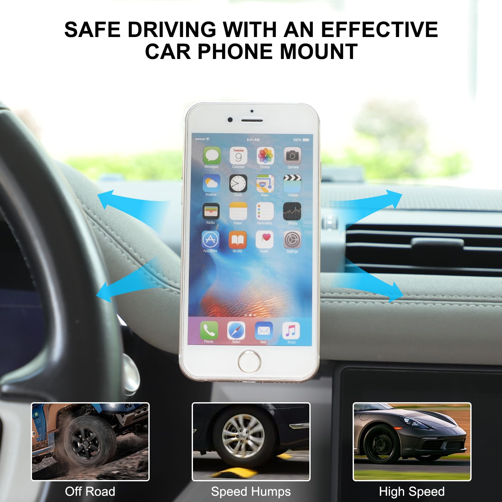 Supporto per cellulare auto magnetico compatibile con Land Rover Defender 2020-2023 modelli (G modello high-end), robusto supporto in alluminio, 1 pezzo per iPhone/Android/Galaxy
