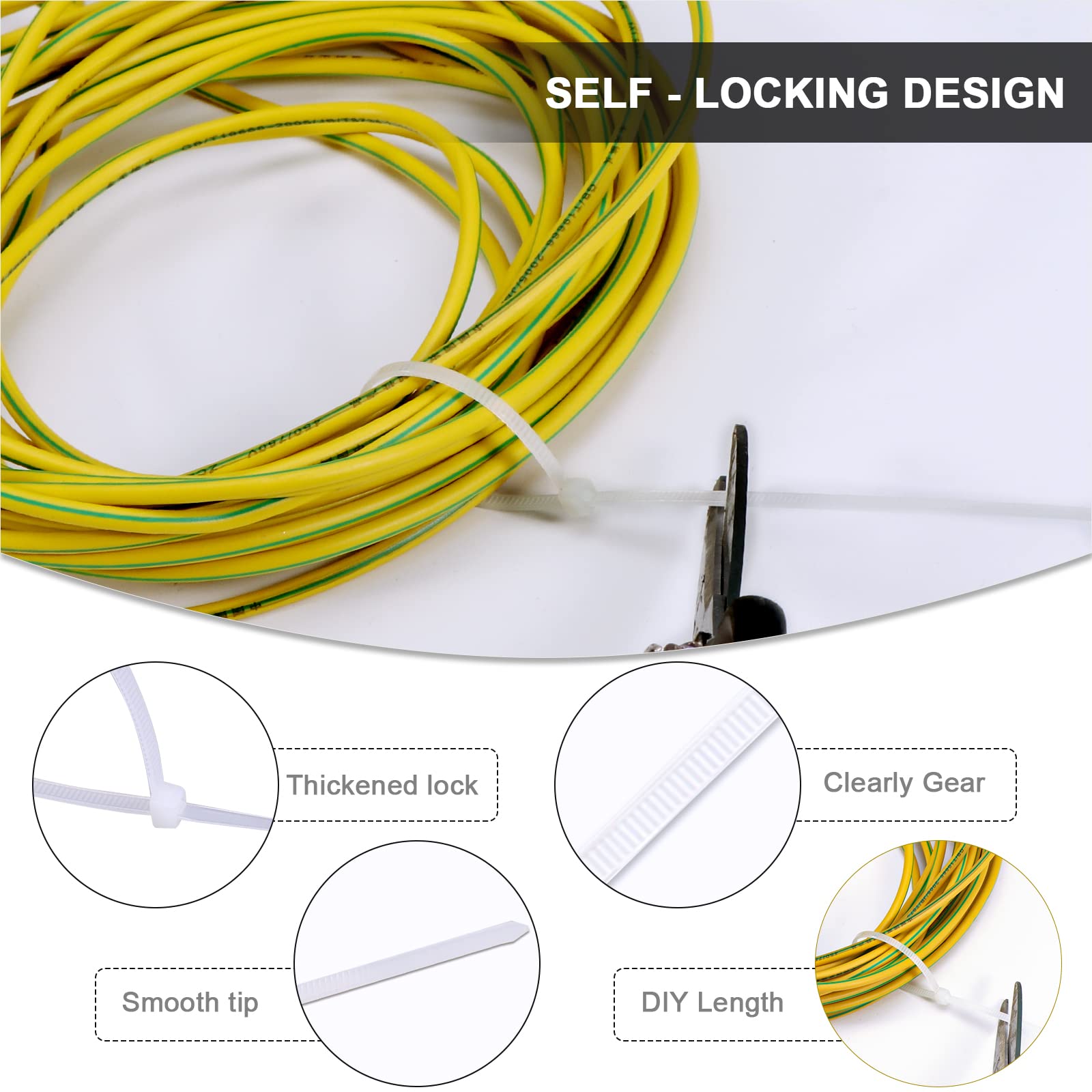 OFFERTA 200 Fascette Industriali 4,8x250 mm Nere | Nylon Rinforzato