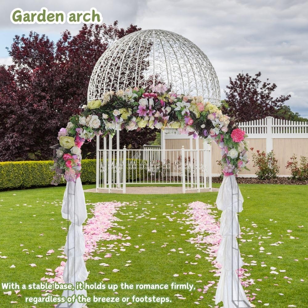 Gartenbögen für Kletterpflanzen, Metallspalier für Rosen und Glyzinien, stabile Hochzeitslaube, 80 cm breit x 200 cm hoch, perfekt für Outdoor-Dekoration und Gartenveranstaltungen