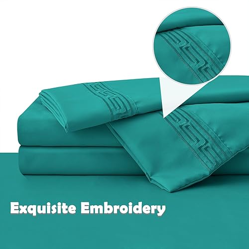 Miniatura 3 de MCO Bedding Full Bed Sheets Set - Rayon Derived from Bamboo Sheets - Cooling Breathable Bedding Set with 16" Deep Pocket Design (6 Pieces, Full,