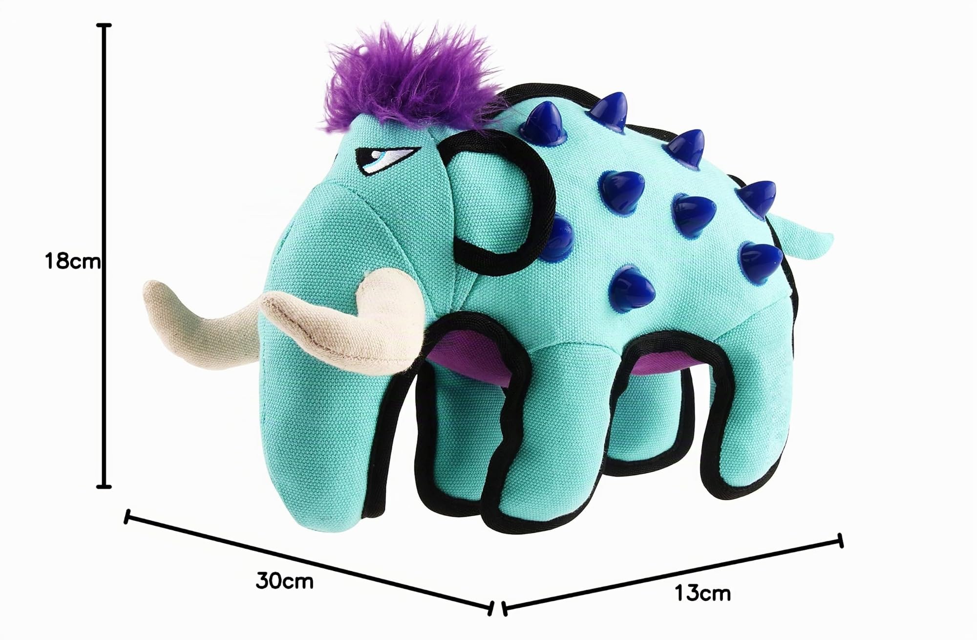GiGwi Duraspikes Jouet à mâcher interactif pour Chien Bleu Clair Éléphant Jouet à mâcher pour Les mâcheurs durs