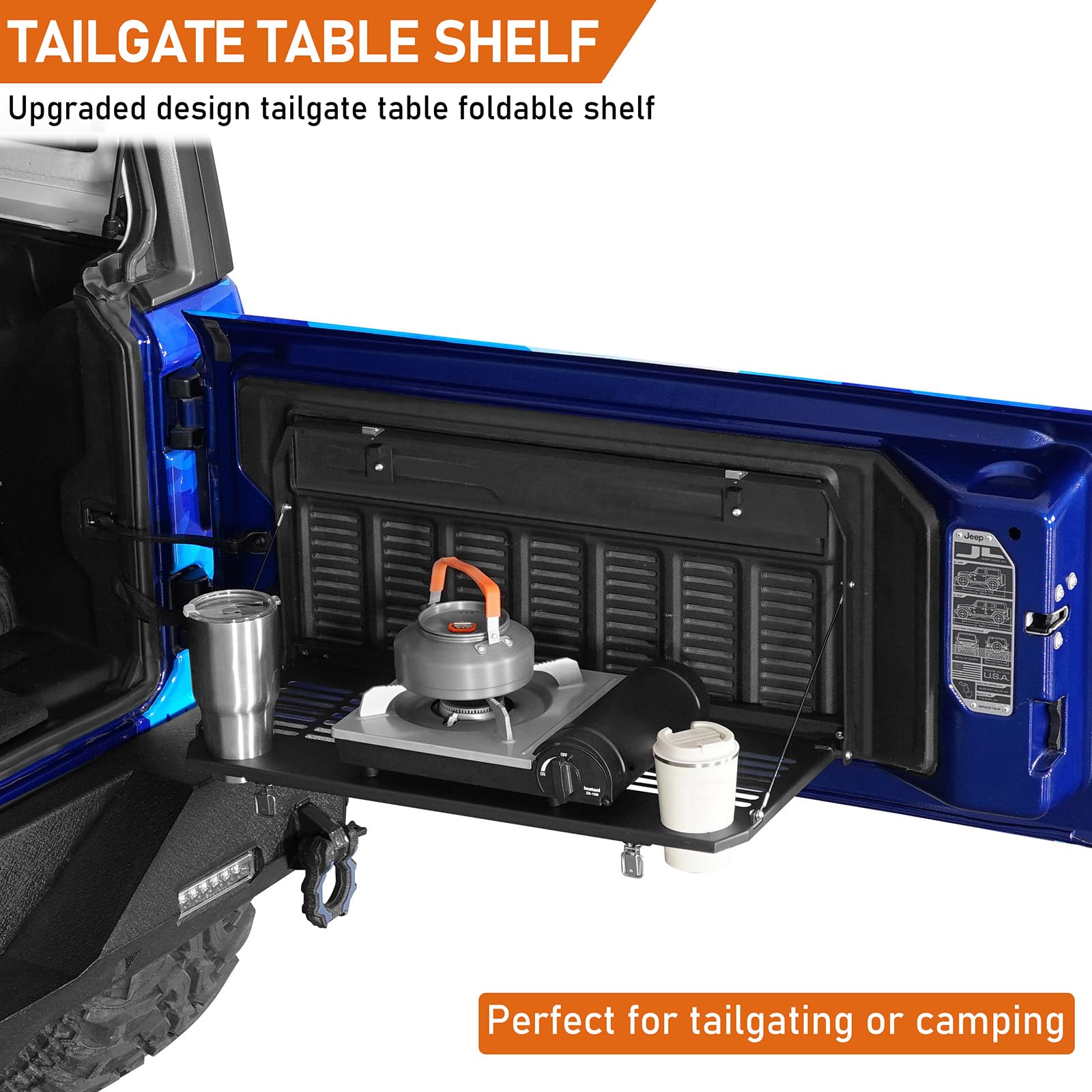Amazon.com: Hooke Road Wrangler JL Tailgate Table Overland Camping