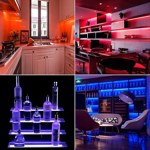 Miniatura 5 de Lepro Tira de luces LED, tira de luces LED RGB de 32.8 pies con control remoto IR de 44 teclas y fuente de alimentación de 12 V, kit de tiras de luz