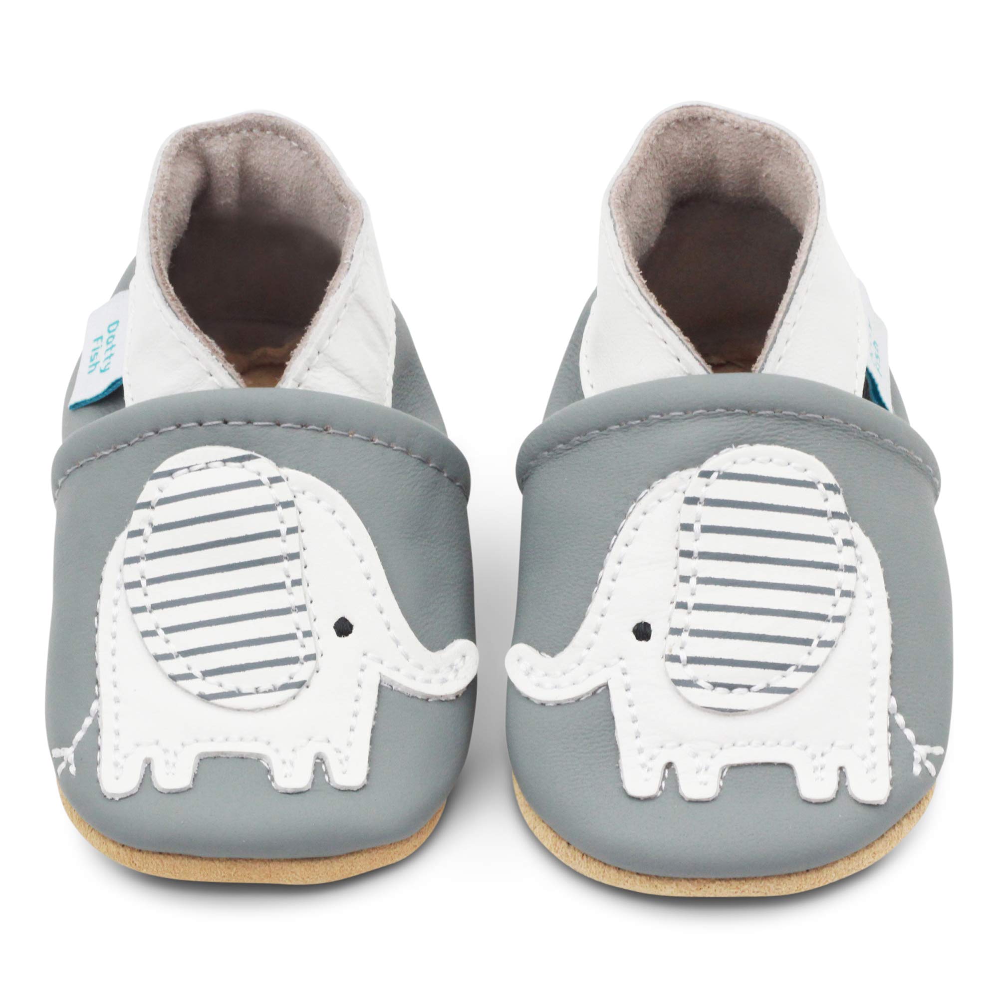Dotty Fish Unisex Soft Leather Shoes, Unisex Baby First Walker Shoe - 2