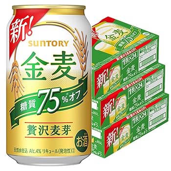 Amazon.co.jp: サントリー 金麦 糖質75%オフ （350ml×24本）×3箱